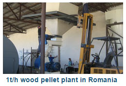 1t/h wood pellet plant performing in Romania 1t/h Wood Pellet Plant