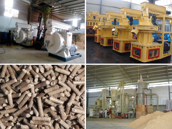 wood pellets and wood pellet machine